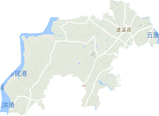 遂溪县地形图