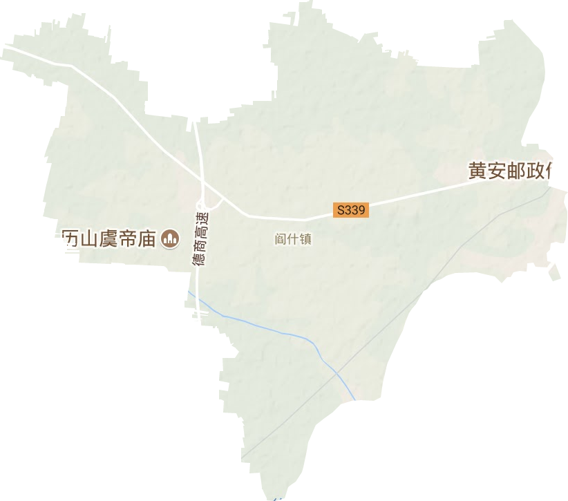 闫什镇地形图