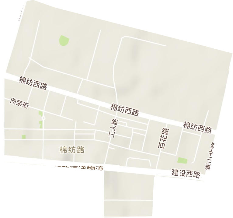 棉纺路街道地形图