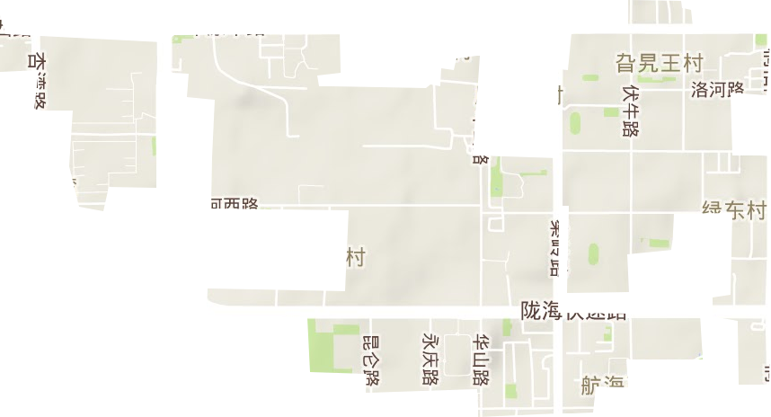 绿东村街道地形图