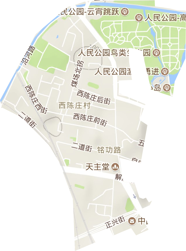 铭功路街道地形图