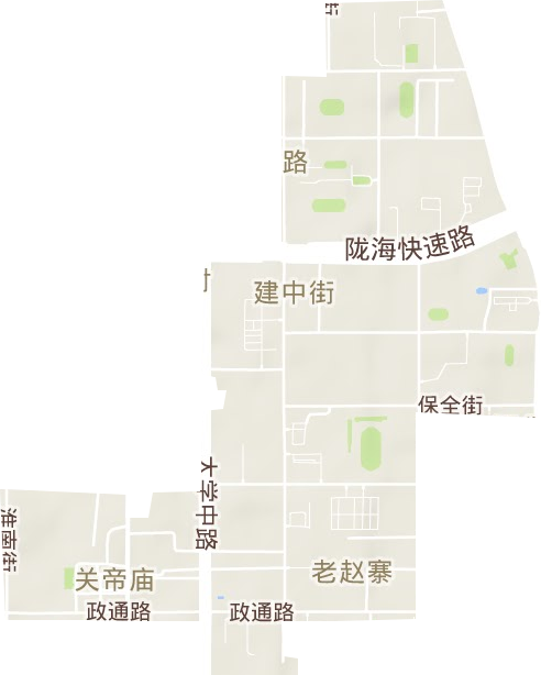 建中街街道地形图