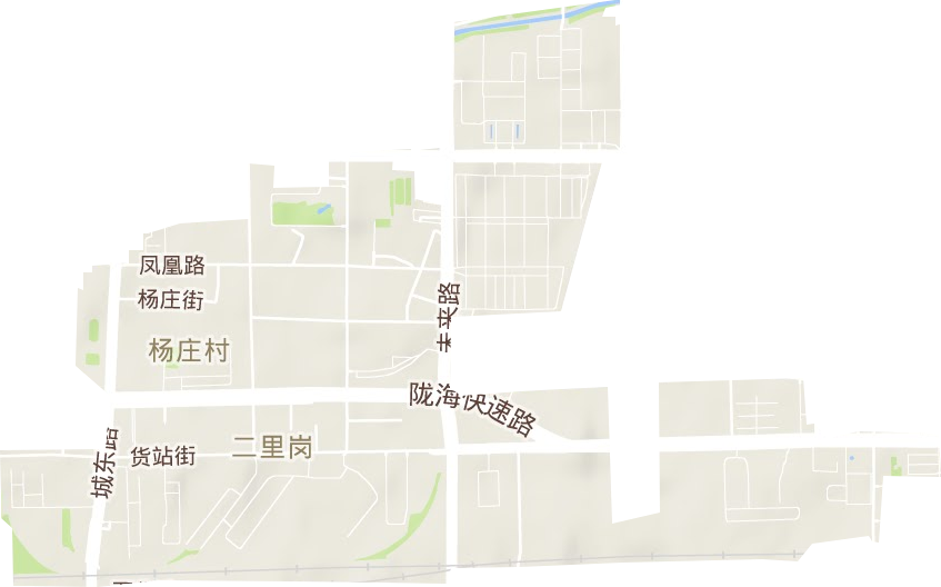 二里岗街道地形图