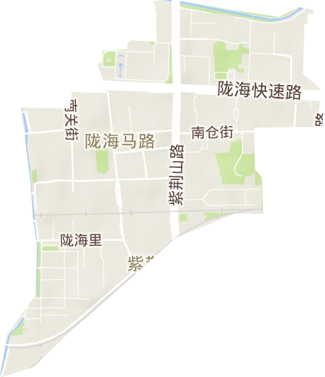 陇海马路街道地形图