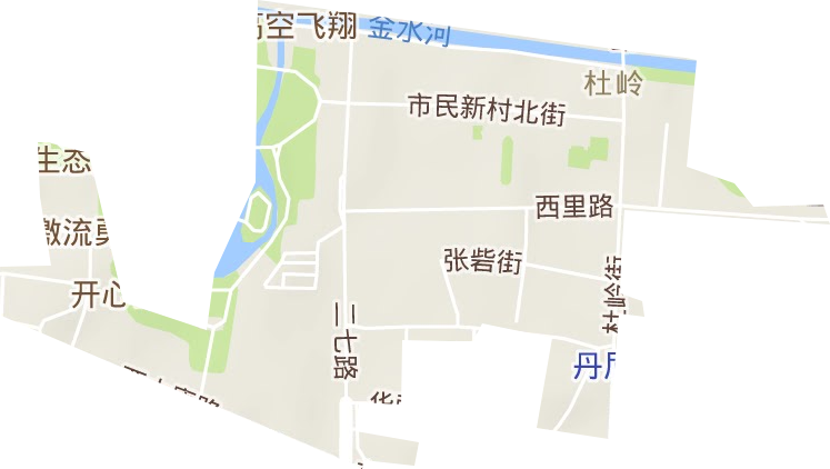 杜岭街道地形图