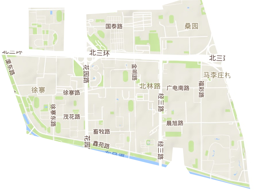北林路街道地形图