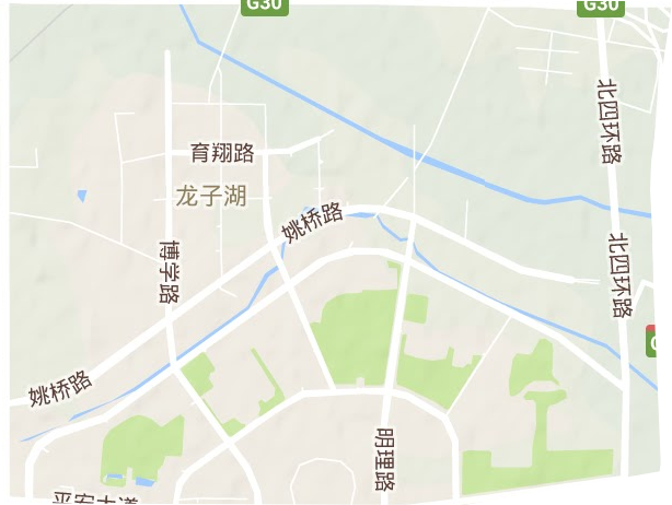 龙子湖街道地形图