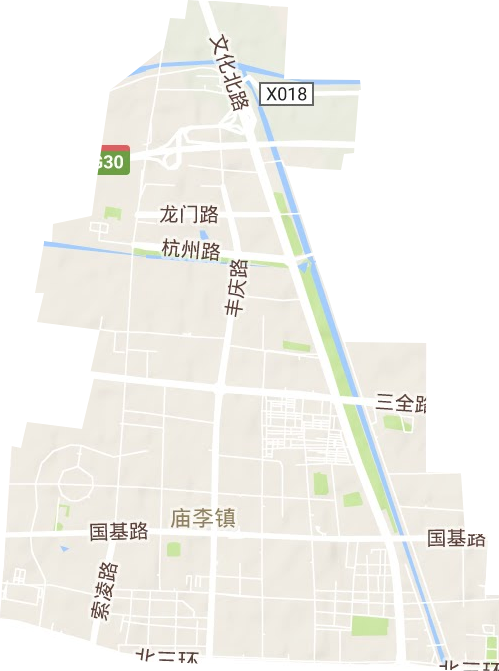 丰庆路街道地形图