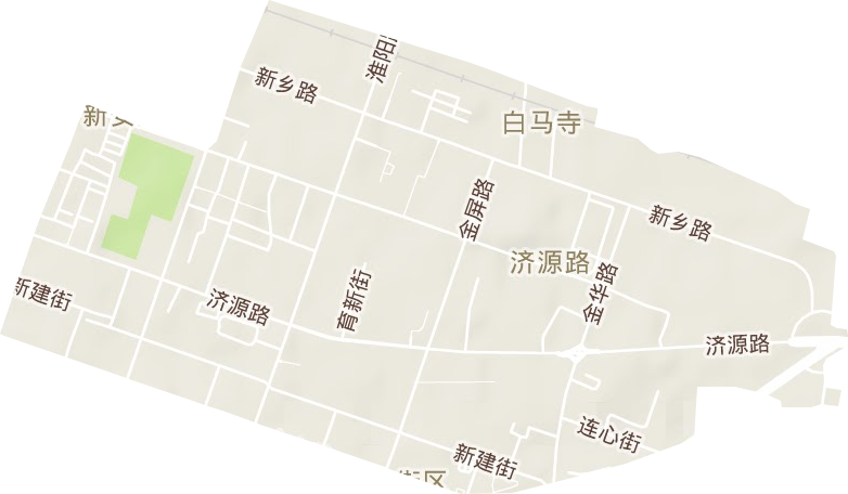 济源路街道地形图