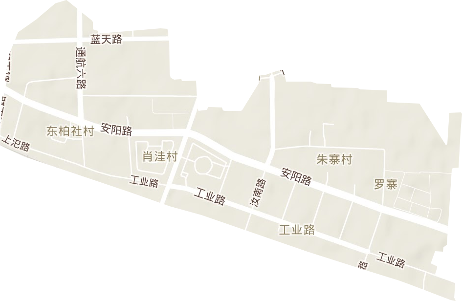 工业路街道地形图