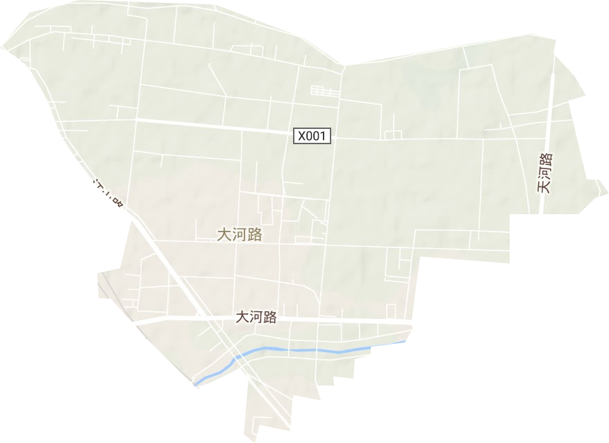 大河路街道地形图