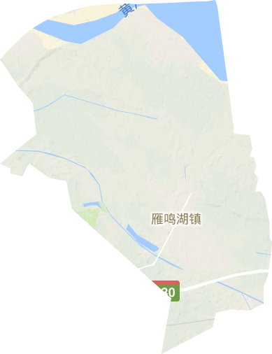 雁鸣湖镇地形图