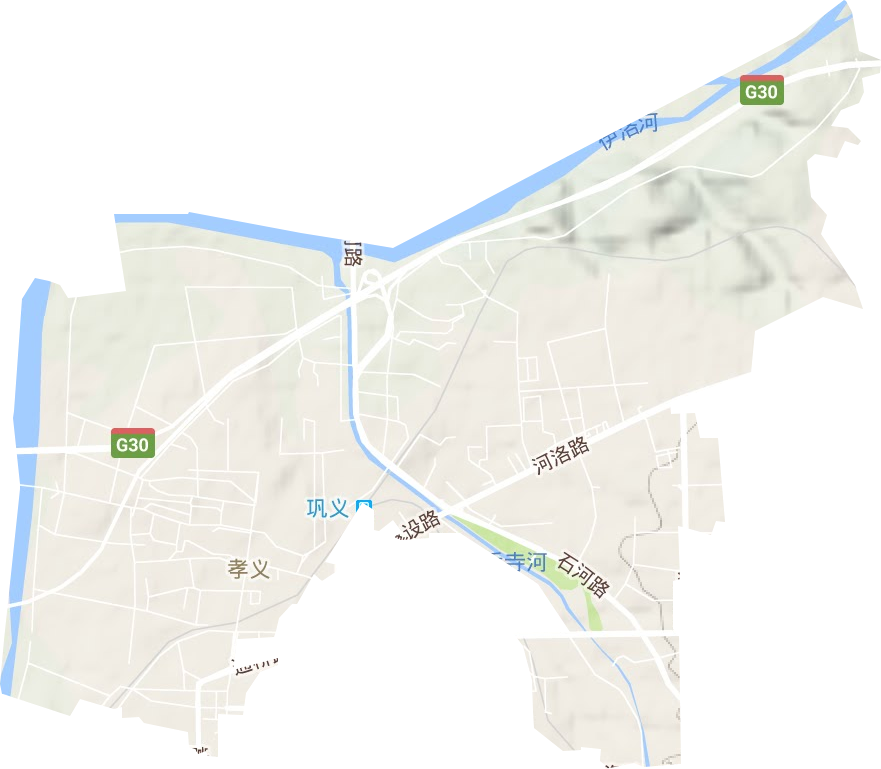 孝义街道地形图