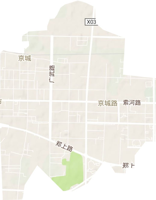 京城路街道地形图