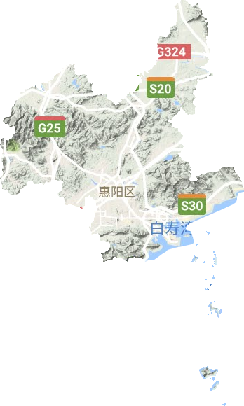 惠阳区地形图