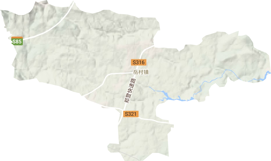 岳村镇地形图