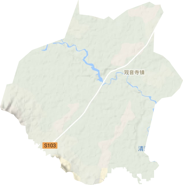 观音寺镇地形图