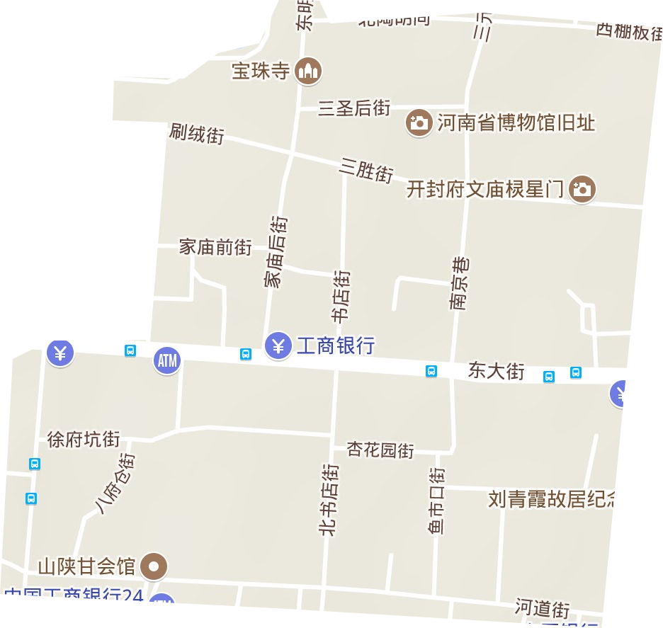 北书店街道地形图