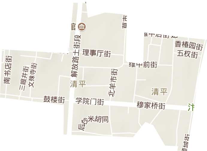 清平街道地形图