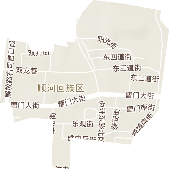 曹门街道地形图