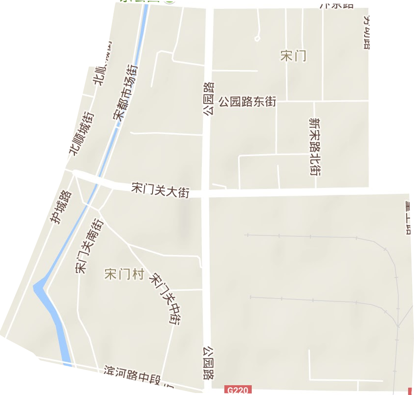 宋门街道地形图