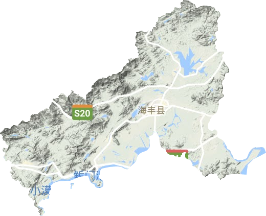 海丰县地形图