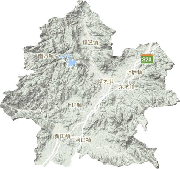 陆河县地形图