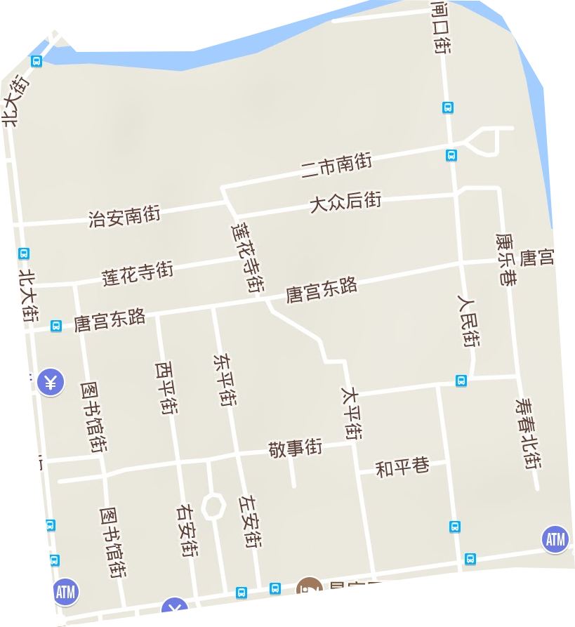 东北隅街道地形图