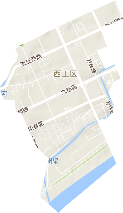 王城路街道地形图