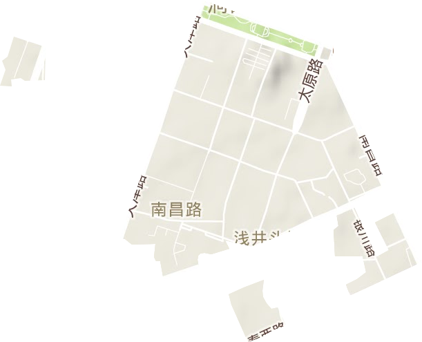 南昌路街道地形图