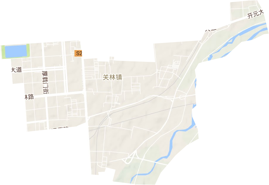 关林街道地形图