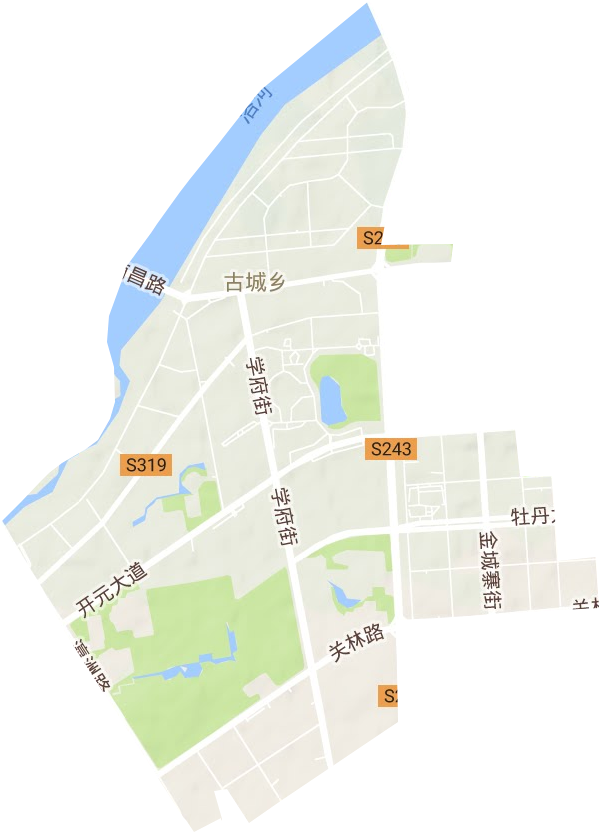 古城街道地形图