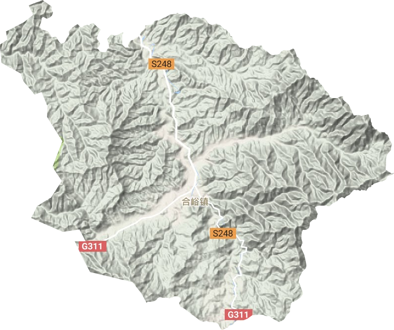 合峪镇地形图