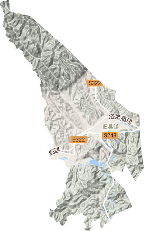 旧县镇地形图