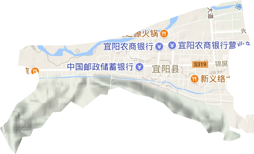 城关镇地形图
