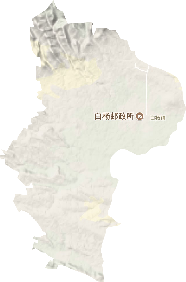 白杨镇地形图