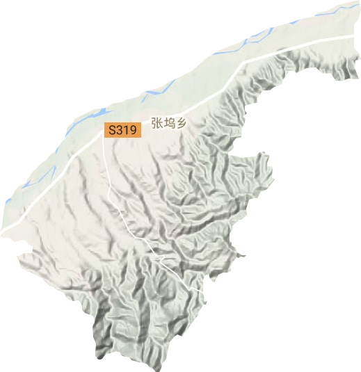 张坞镇地形图