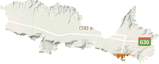 邙岭镇地形图