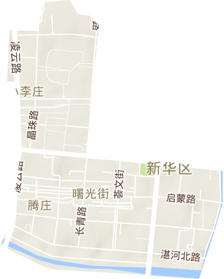 曙光街街道地形图