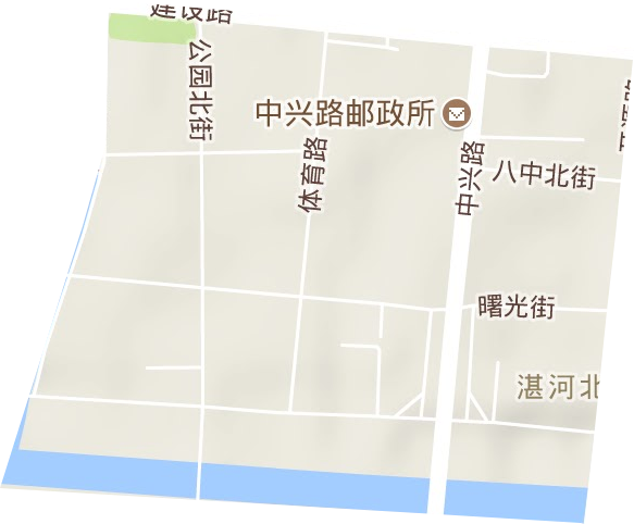 湛河北路街道地形图