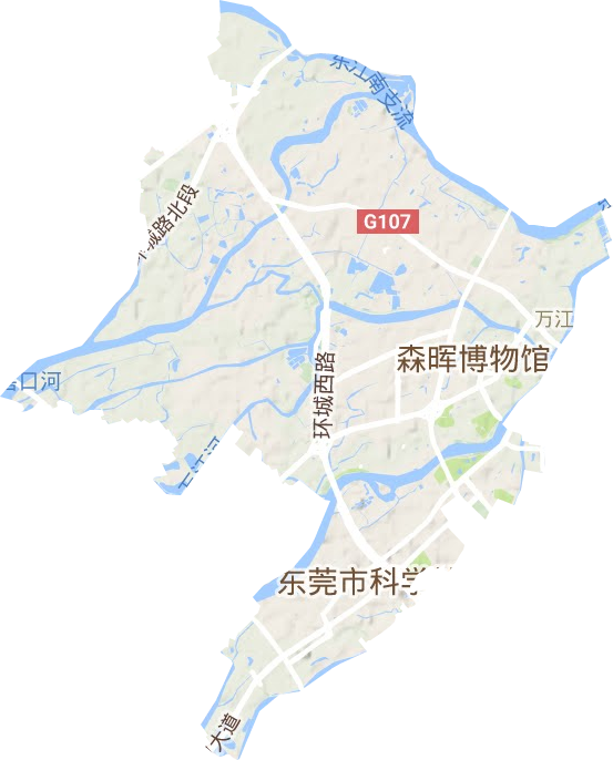 万江街道地形图