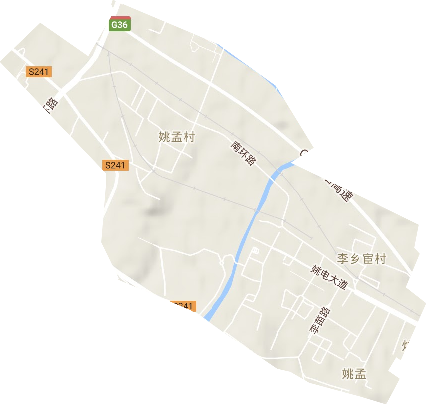 姚孟街道地形图