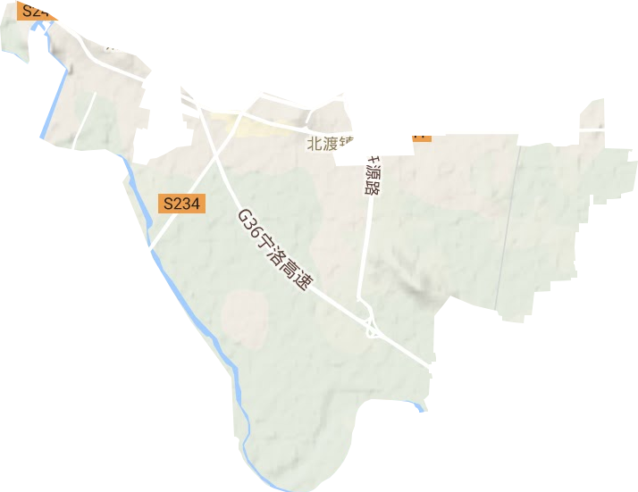 北渡镇地形图
