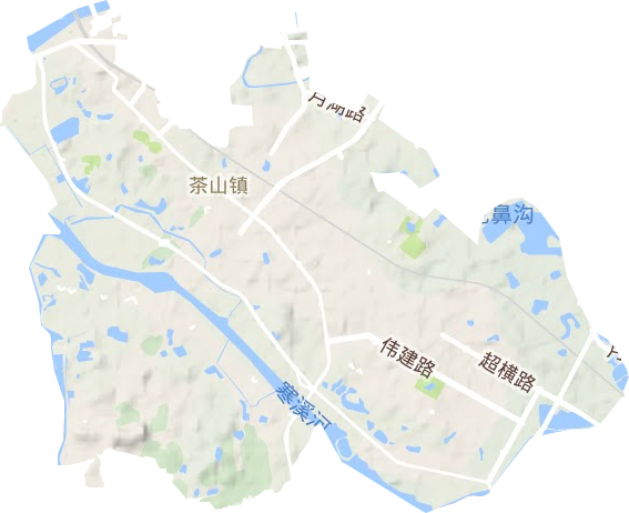 茶山镇地形图