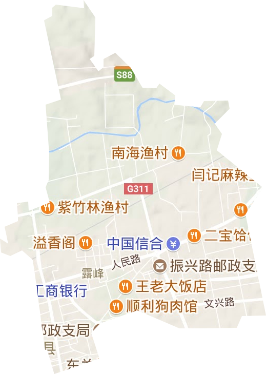 露峰街道地形图