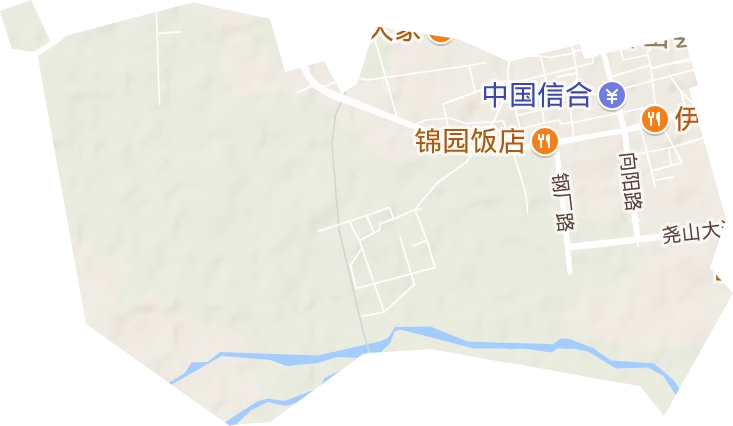 鲁阳街道地形图