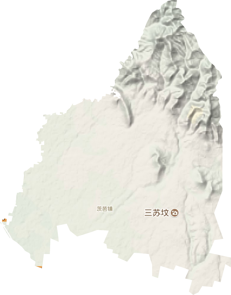茨芭镇地形图