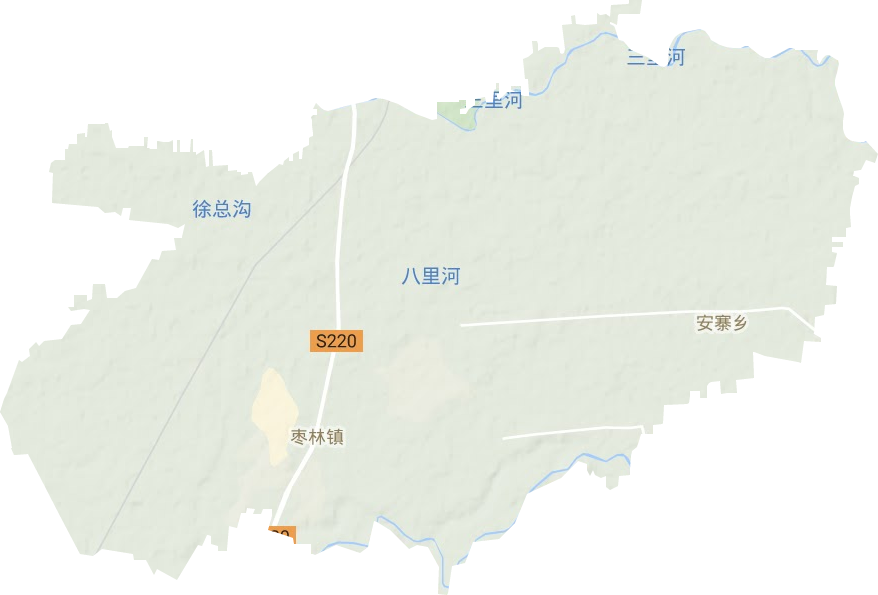 枣林镇地形图