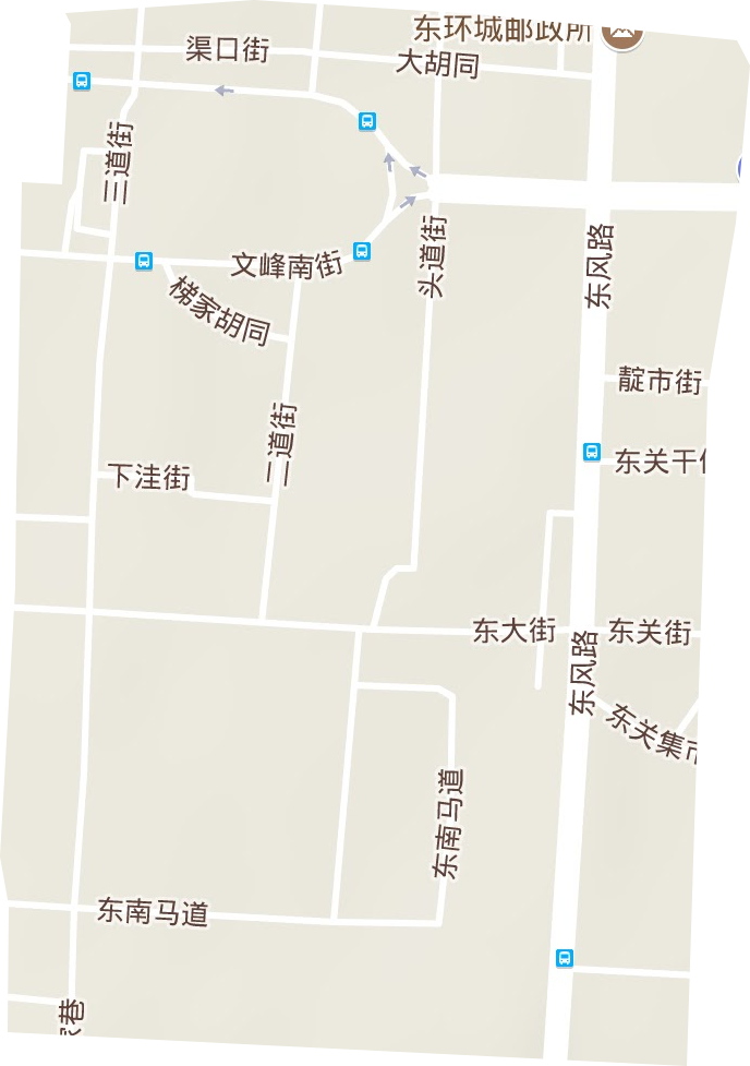 东大街街道地形图