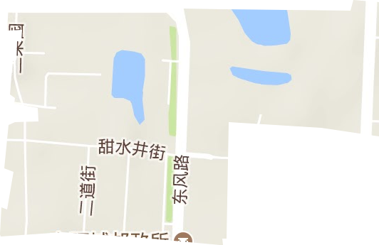 甜水井街道地形图